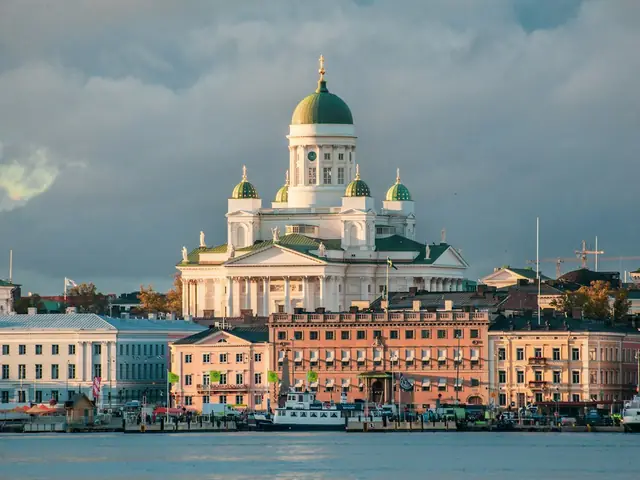 Helsinki Cathedral above the waterfront