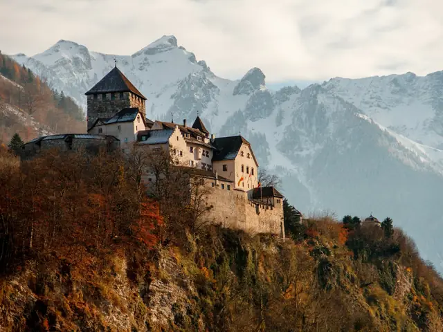Vaduz Castle on its cliff above Vaduz