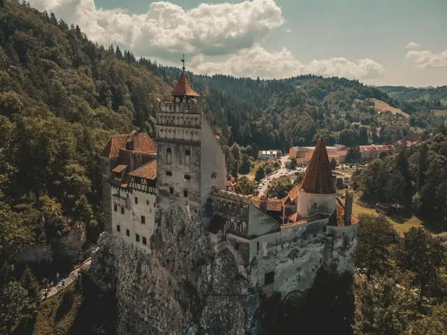 Bran Castle on its rock near Brașov