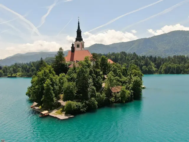 The church on the island in Lake Bled